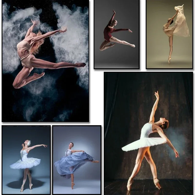 الرقص الحديث النقي الباليه جدار الفن الحد الأدنى طباعة قماش اللوحة الملصقات لغرفة المعيشة ديكور المنزل الحديث