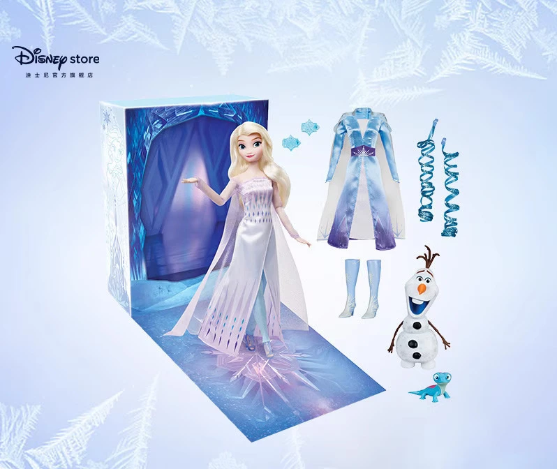 

Оригинальный классический мультфильм Диснея «Холодное сердце», принцесса Эльза, набор, коробка для куклы, игровой домик, игрушечная модель, фигурка, подарок на день рождения, Рождество