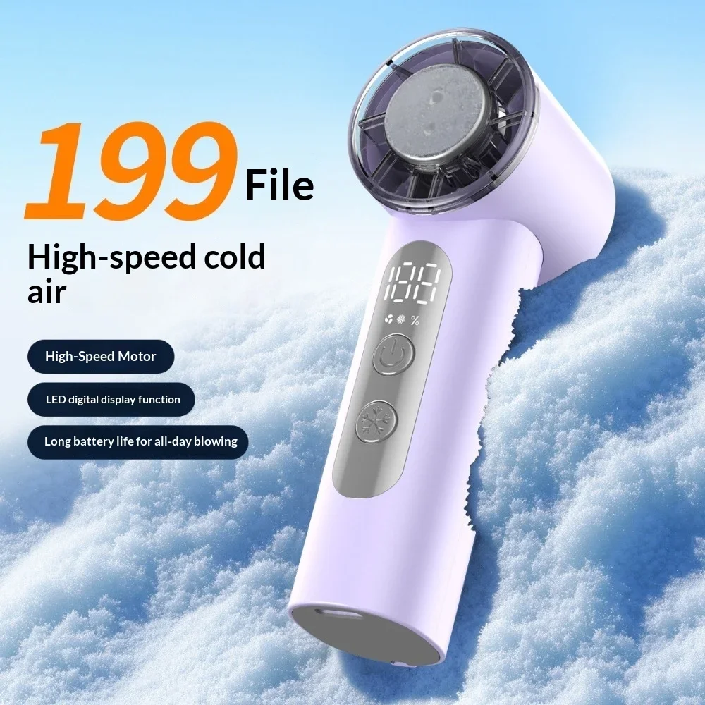Portable Semiconductor Cooling Handheld Fan Adjustable Wind Speed USB Charging Compact Pocket Size Outdoor Travel Desktop Mini C