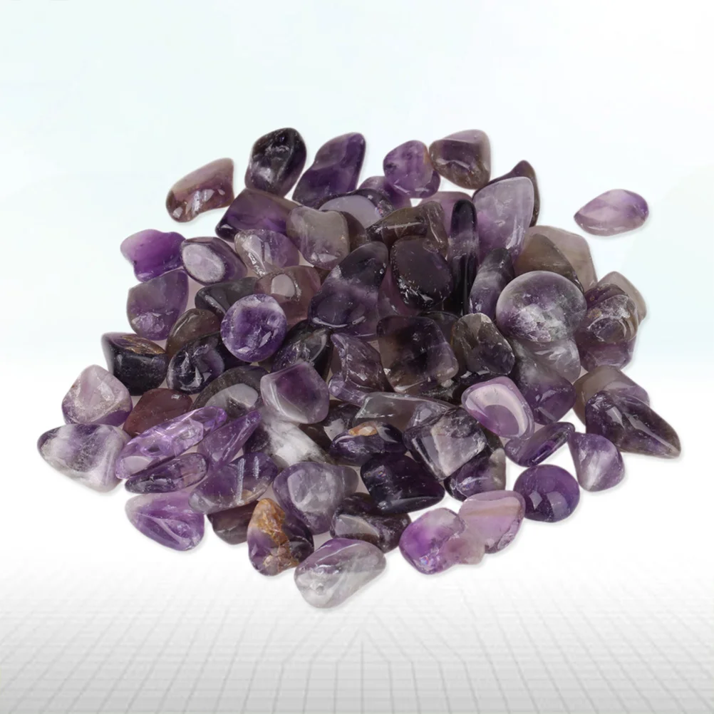 4 Pcs Amethyst Gravel Garden Pebbles Fish Tank Purple Crystal Rocks for Aquarium Stone