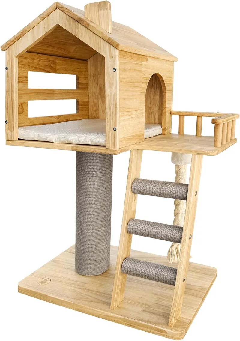 

Modern Cat Tree - Durable & Stylish Cat Condo - for Fun, Rest, & Scratch Control - Cat Tower, Rope Toy & Scratch Column