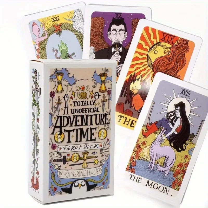 Cartas de Tarot Adventure Time, edición de bolsillo, cartas de Tarot para principiantes, herramientas de adivinación, juego de mesa de adivinación