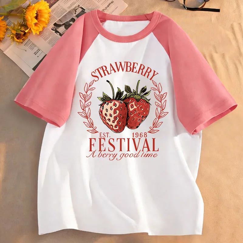 strawberry T Shirts Kids Children's T-shirt Harajuku Hoody for Boys Girls Summer Spring Casual Top Tee