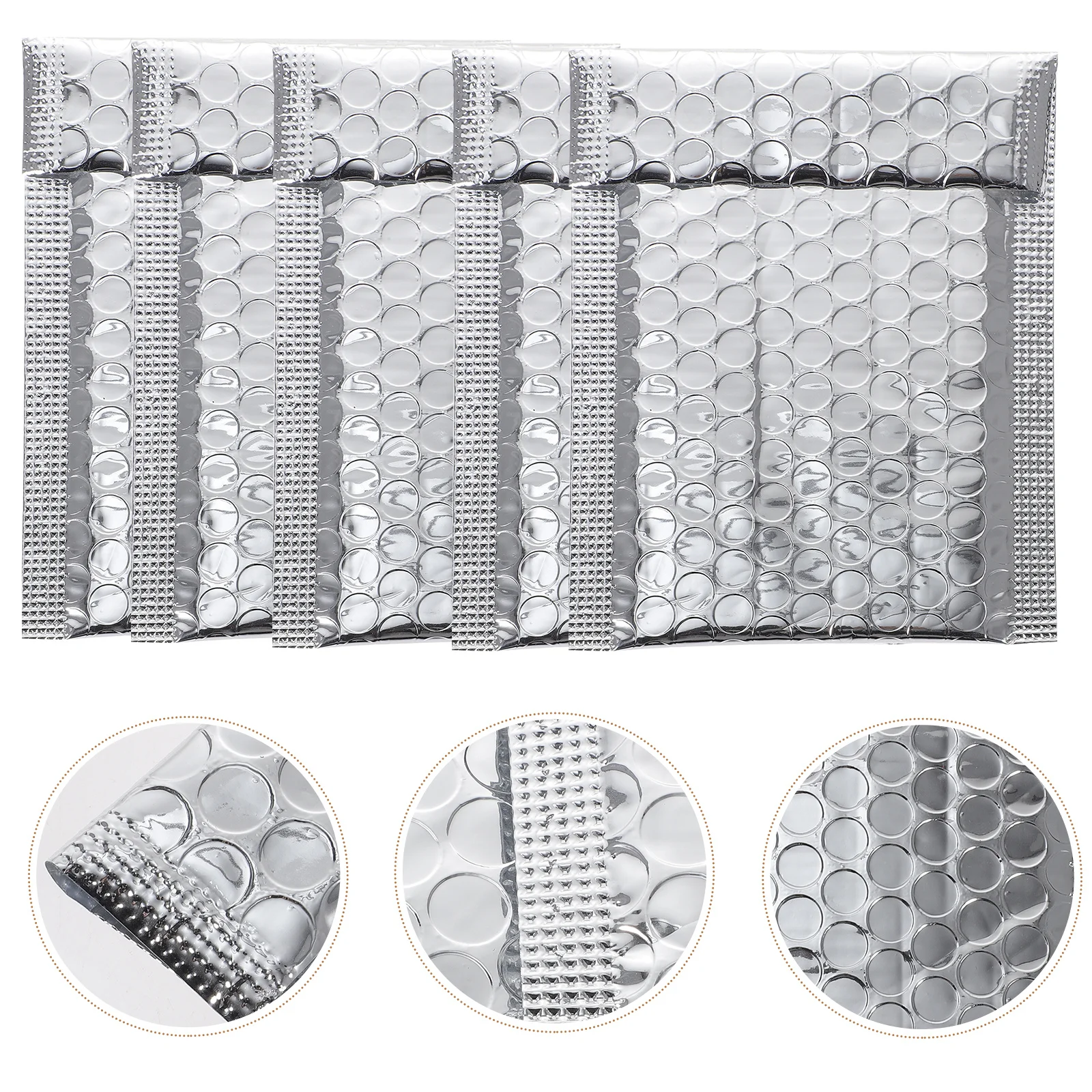 

100Pcs Aluminum Foil Bubble Bags Self Seal Padded Envelopes for Shipping Protection Bubble Mailers Mailing Packaging Envelopes