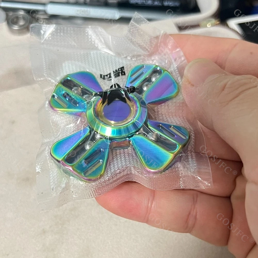 ZDEDC フィジェットスピナー音叉リンケージ Gryo チタンフィジェットおもちゃ大人のための DIY スピナーポータブルオフィス
