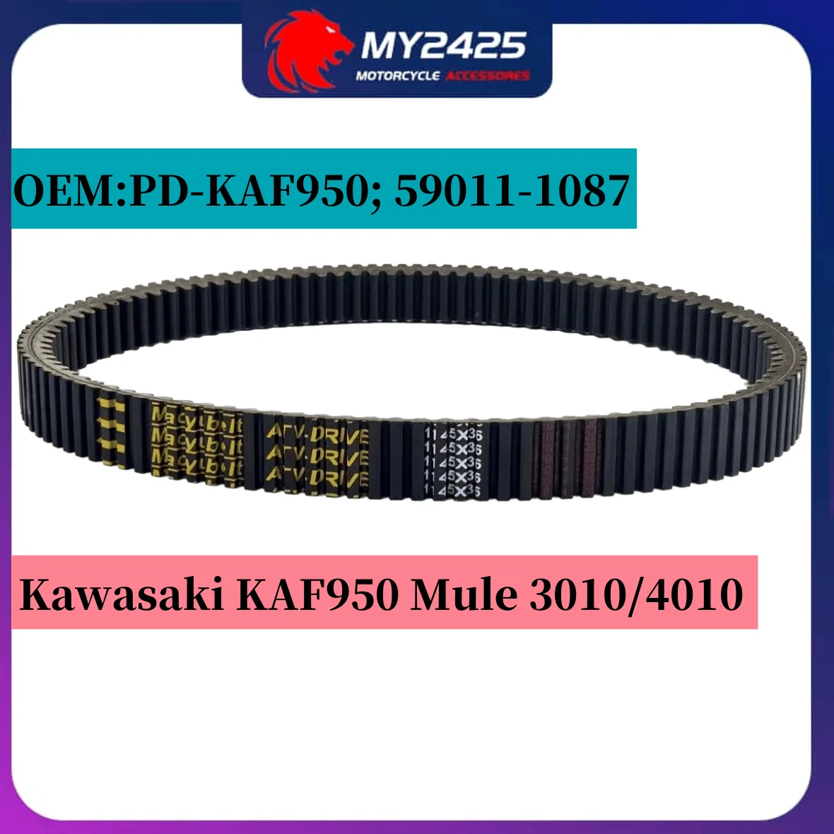 

Приводной ремень 1145x36 для Kawasaki KAF950 KAF 950 Mule 3010 Trans 4X4 Diesel Realtree APG HD 2010 59011-1087 1145 36