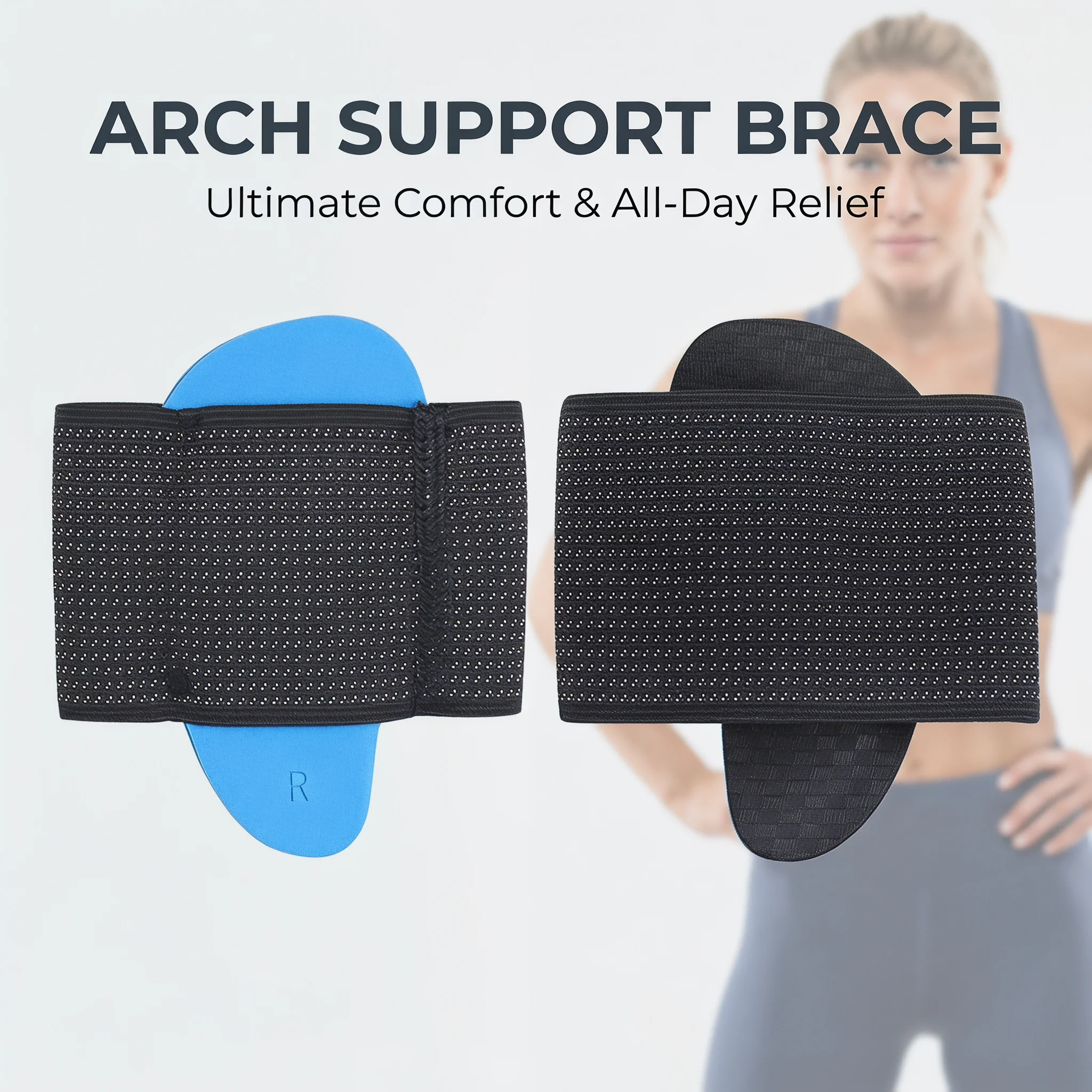 Breathable Arch Support Brace for Flat Feet Compression Arch Band for Plantar Fasciitis Foot Pain Relief Unisex Daily Sports Use