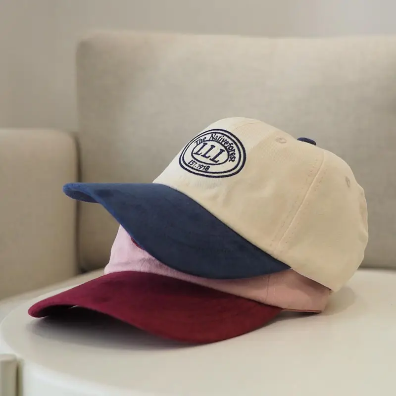 Berretto da baseball da donna patchwork moda lettera ricamata cappello da sole snapback regolabile cappellini parasole per ragazza sportiva all'aria aperta