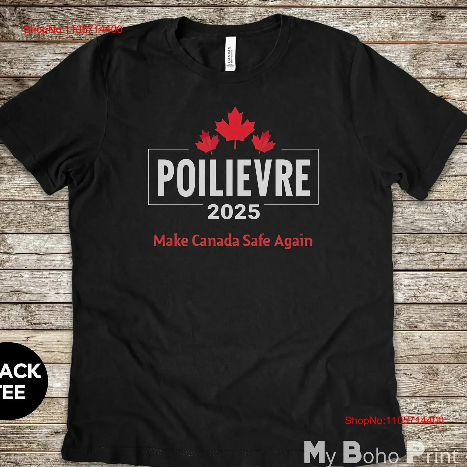 Poilievre 2025 T Shirt Make Canada Safe Again MCGA Conservative Canadian Election Pro Pierre vintage Washed Casual Stylish