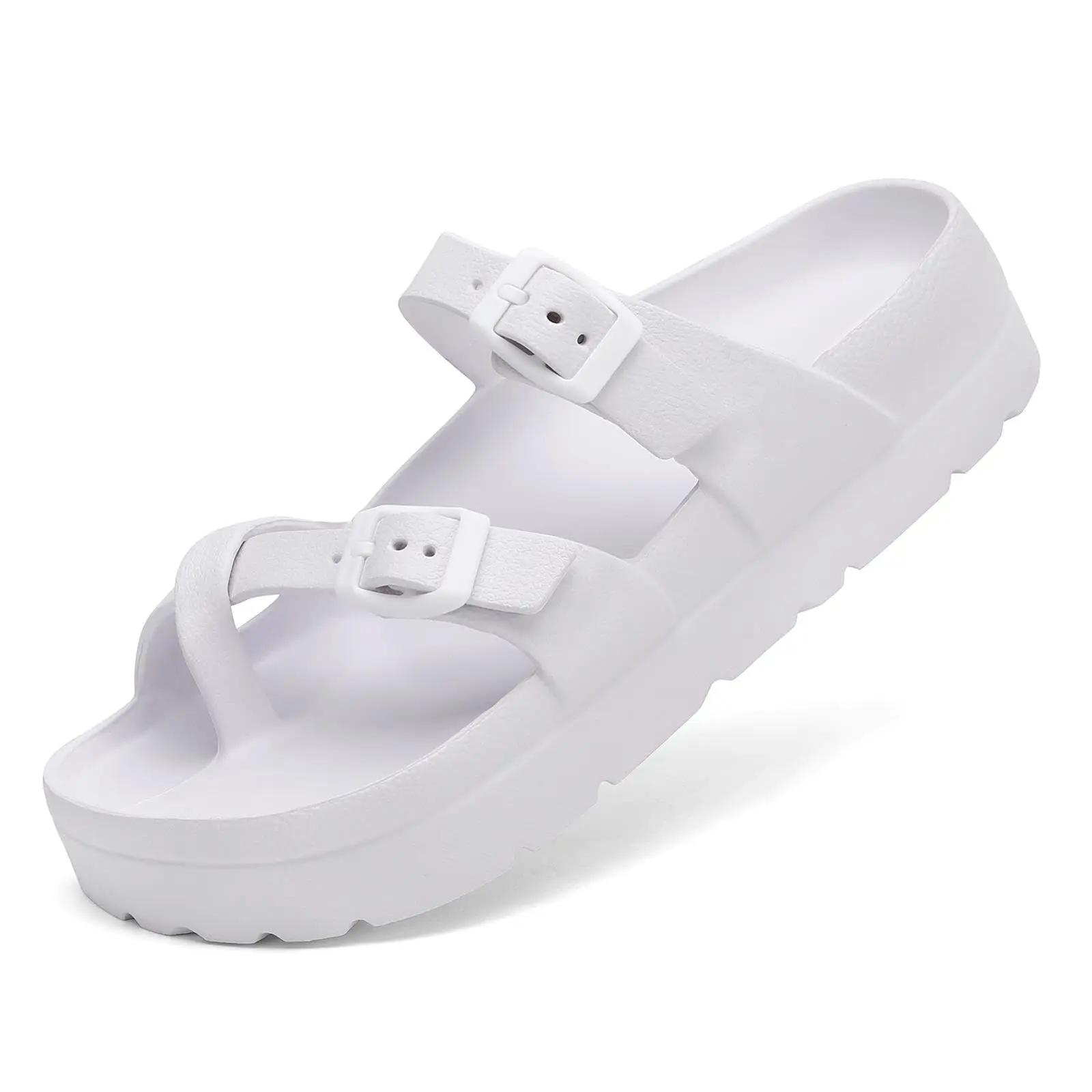 Smile PoP Damen Plateausandalen Sommer Strand Wasserdichte Sandalen Mode Fußgewölbeunterstützung Kissen Slides Weiches Licht EVA Flache Schuhe – Detail 12