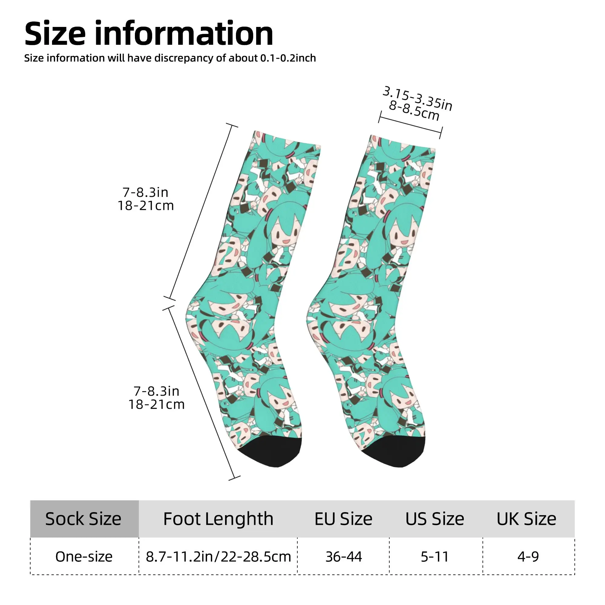 Custom Funny Printing Hatsuned Mikues Cartoon Socks for Women Men Stretch Summer Autumn Winter Voice Anime Crew Socks - view 4