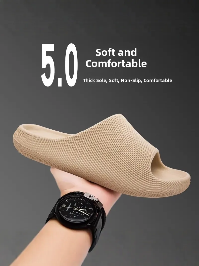 

Men's Summer Slippers Anti-Slip Odor-Resistant Indoor Home Flat Sandals Comfortable Soft Bottom Beach Slippers Casual EVA Sli...