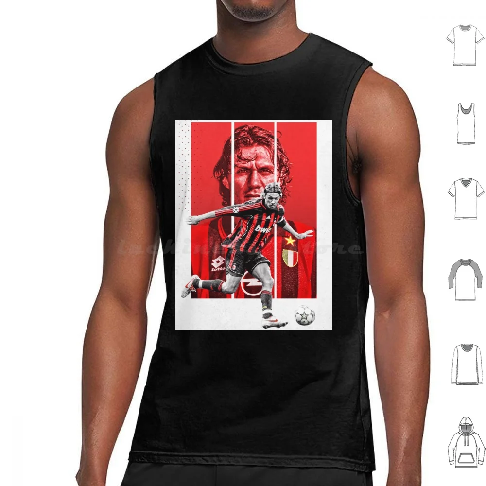 Wallpaper Maldini Art Tank Tops Print Cotton Paolo Maldini Paolo Maldini Paolo Maldini Art Paolo Maldini Wallpaper