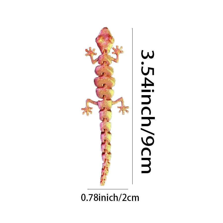 Multi‑Pack of 3D Colorful Gecko Wall Decorations - Printed Home Ornaments for Room Decor & Holiday Gifts - Random Colors image 2