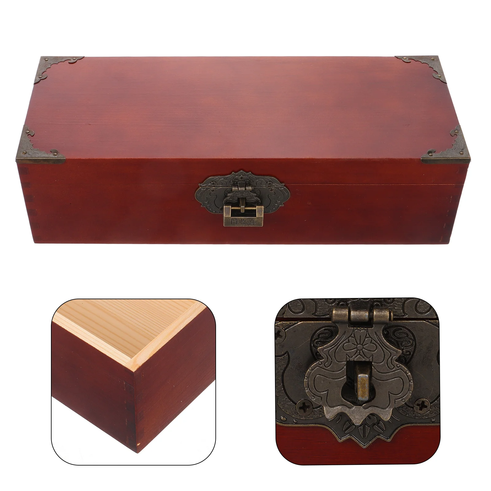 

Wooden Storage Box With Lid Small Jewelry Organizer Case For Watches Eyeglasses Crafts Keepsakes Wooden Trinket Box