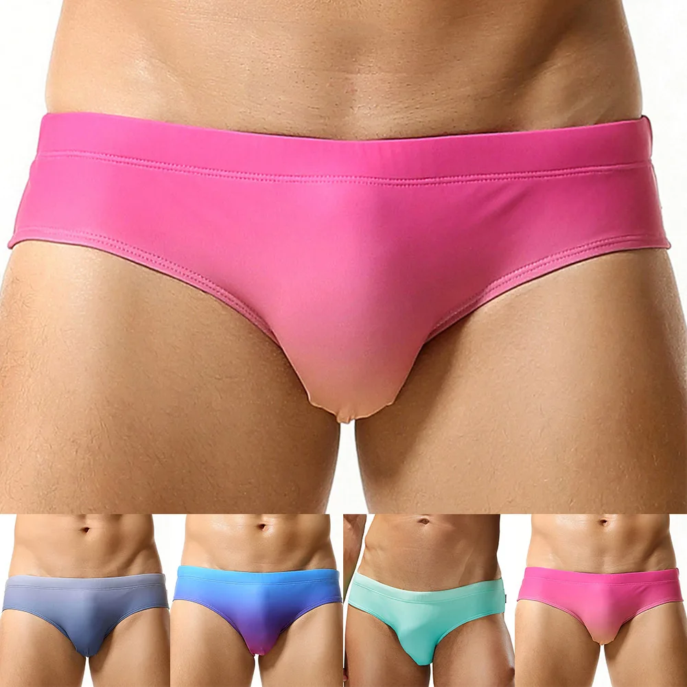 Pouch Underwear Beach Swimwear For Beach For Sport Brand New Comfortable Fit Daily Wear Gradient Pattern Low Waist
