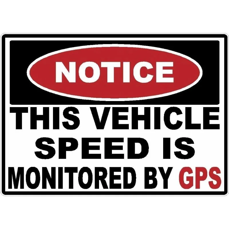 Waterproof Anti-Scratch 15CM PVC Warning Speed Monitor GPS Car Window Sticker for Cars and Trucks