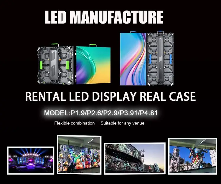 P2.604/P2.976/P3.91/P4.81 Outdoor LED Rental Panel for Advertising Backlighting