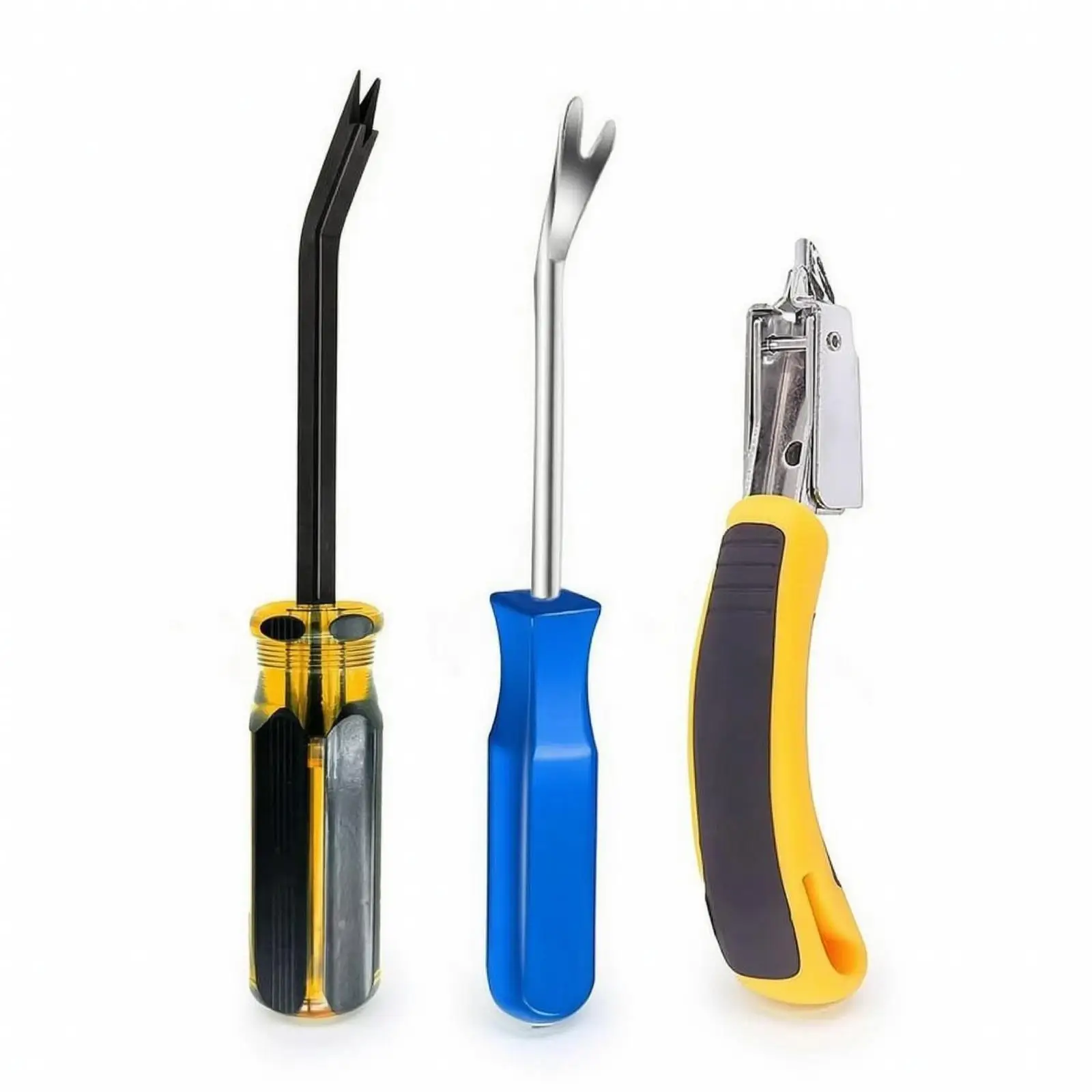 3 Pieces Staple Puller Professional Staple Remover Set Tack Puller with Ergonomic Grip Heavy Duty for Upholsterers, Upholstery