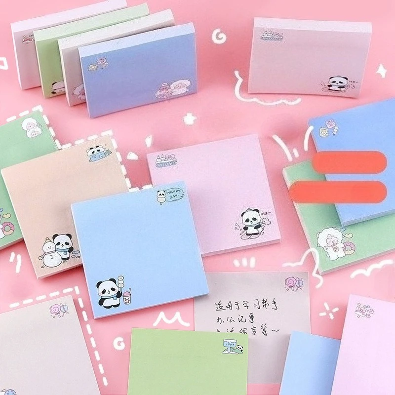 80sheets Cartoon Posted It Memo Sticky Cute Sheep Panda Notes Pads Posits Stationery Stickers Notebook Planner Message Sticker