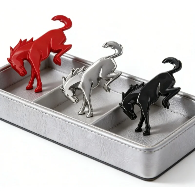 

1pcS New ABS 3D Car Horse Stickers Hot For Ford Bronco Logo Exterior Modification Tailgate Leaf Board Letters Animal Parts Badge