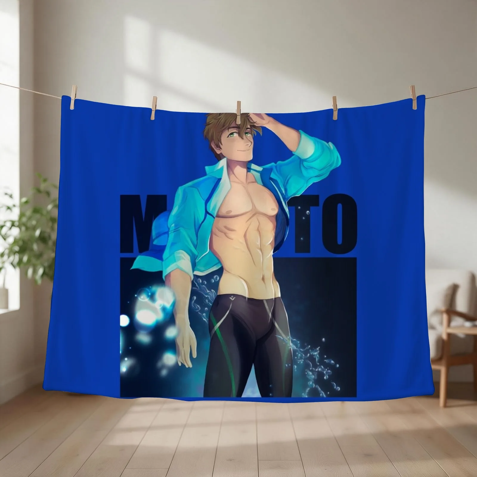Makoto - Free Throw Blanket manga Sofas Luxury Designer Soft Beds Blankets