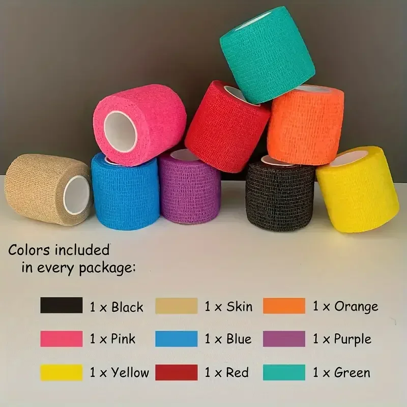 الجملة ضمادة ضمادة للحيوانات الأليفة 5 سنتيمتر x4.5 متر 6 قطعة تحديد ضمادة الحيوان ضمادة مرونة اليد تمزيق مقاوم للماء ذاتية الالتصاق #4