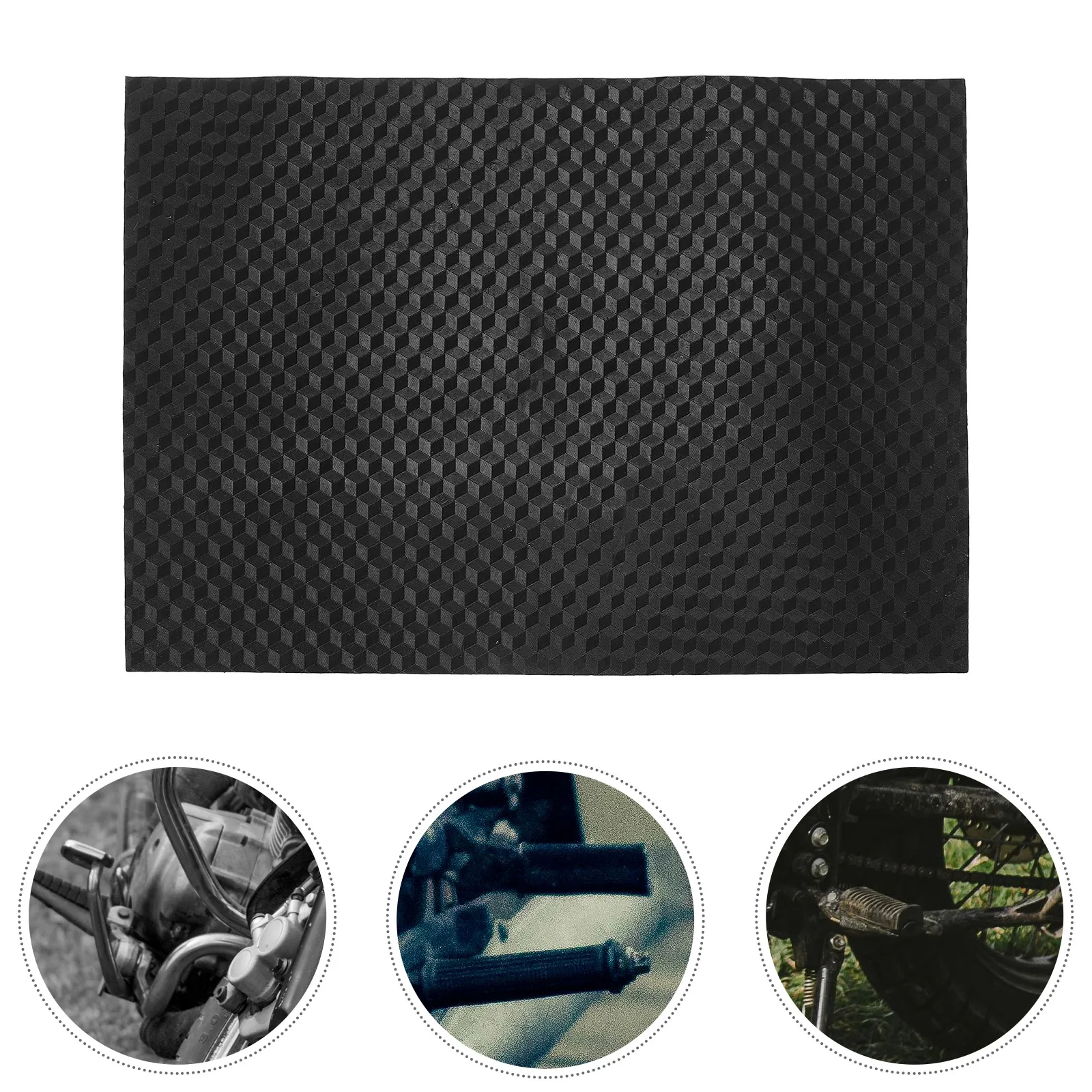 

Motorcycle Footrest Pedal Pad Durable Rubber Non-Slip Scooter Foot Mat Electric Car Footrest Plate Self-Cutting Easy