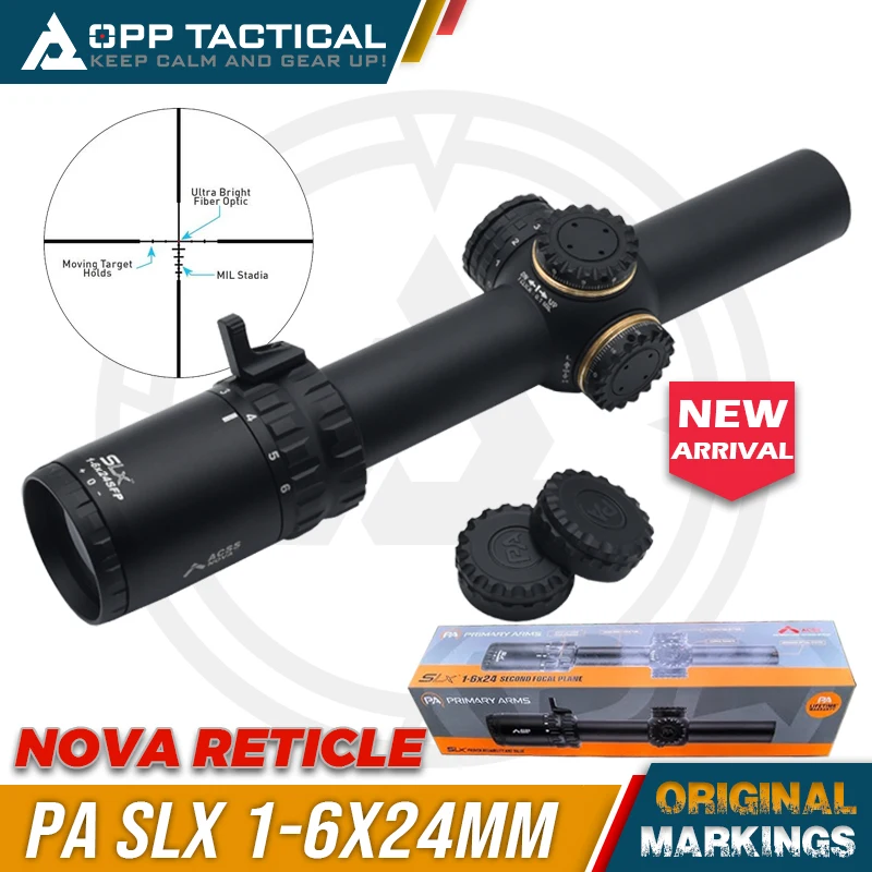 New Original Primary Arms SLx 1-6x24mm SFP Rifle Scope Illuminated ACSS Nova Fiber Wire Reticle