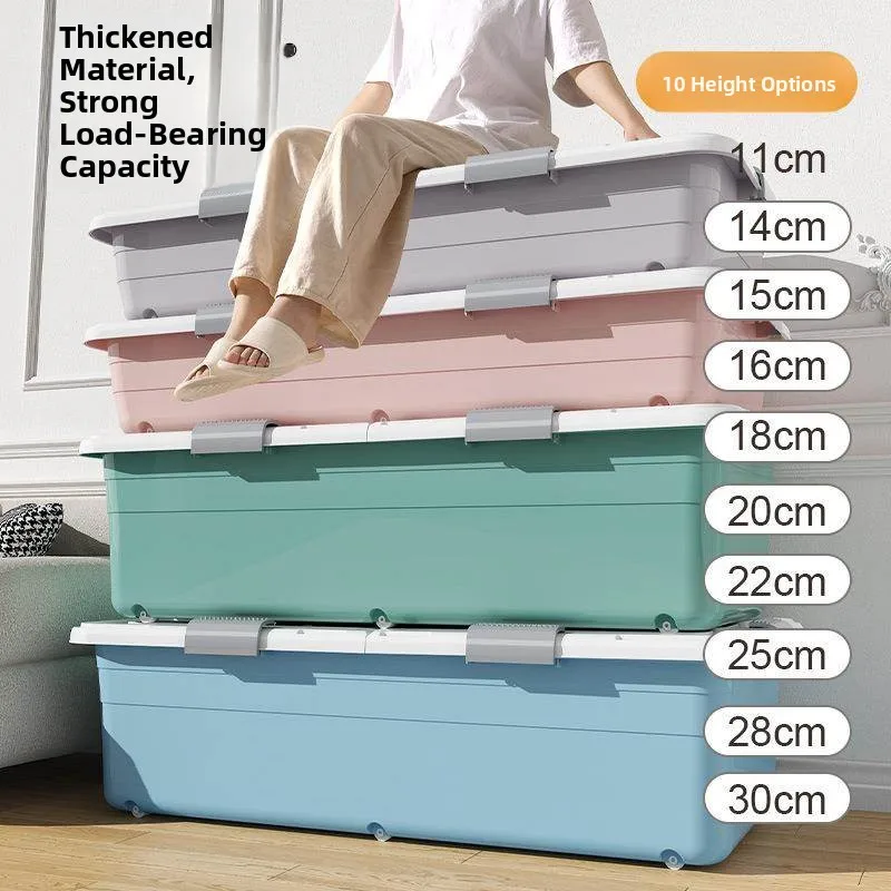 large-capacity-underbed-storage-box-flat-household-plastic-box-with-wheels-for-student-dormitory-bedding-organization-home-use