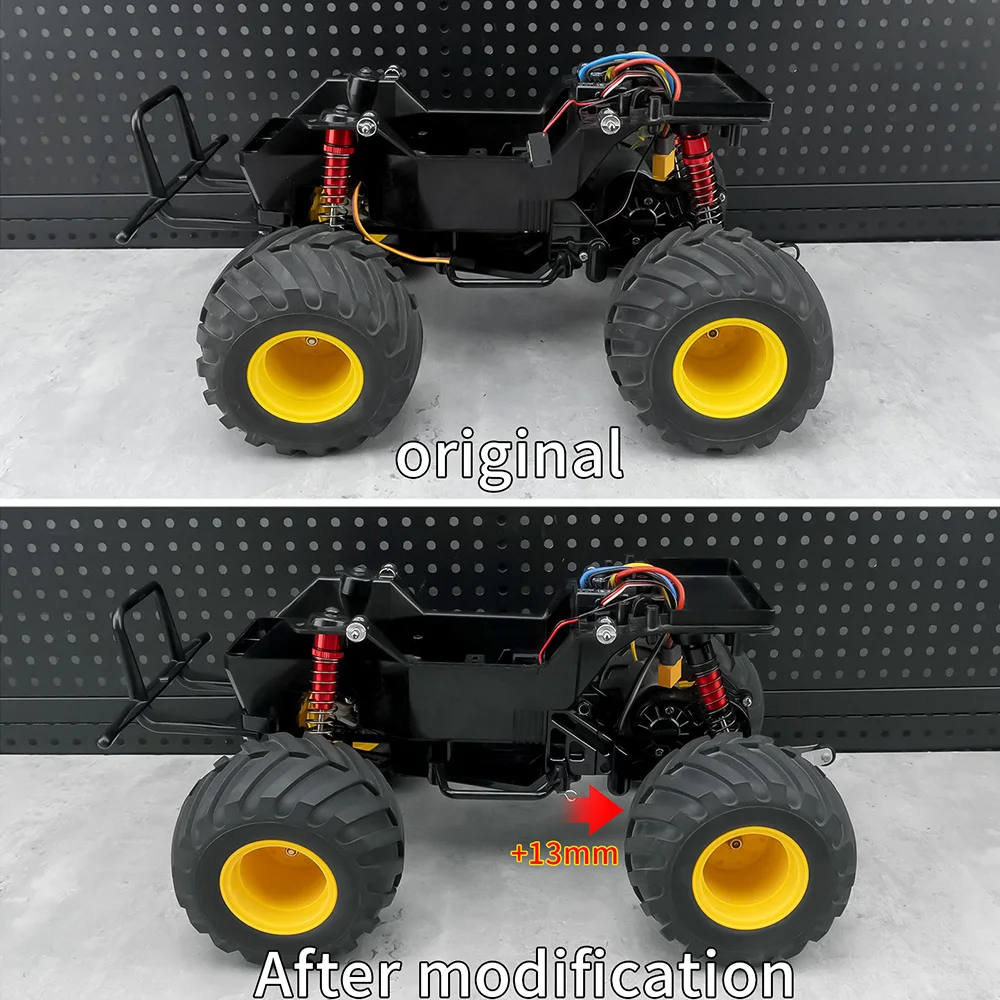 

Кронштейн задней подвески YEAHRUN для Tamiya 57409 58347 Lunch Box 1/12 RC Monster Truck, запчасти для тюнинга