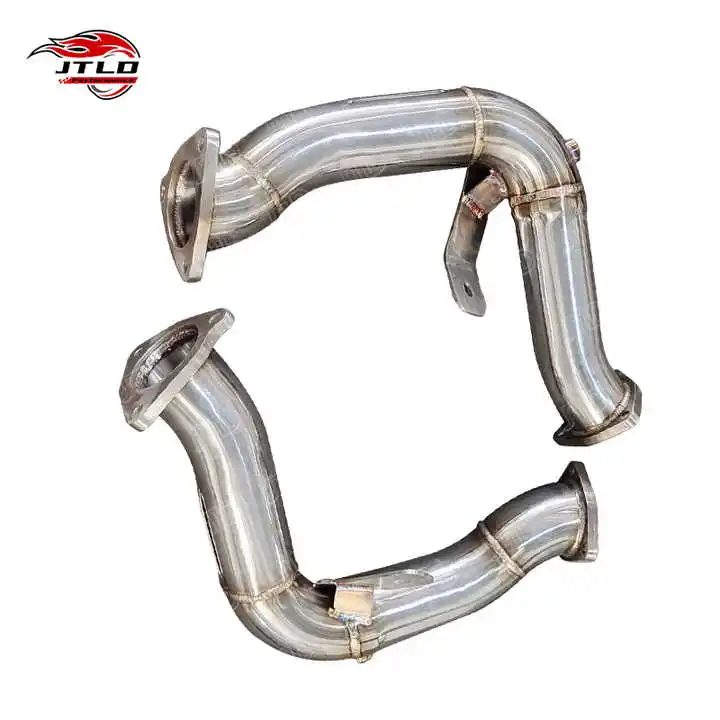 Picture 7: JTLD Performance Exhaust DownPipe For Audi S4 S5 B8 B8.5 3.0L V6 2009-2017 Front Race Pipes Test Pipes Exhaust System