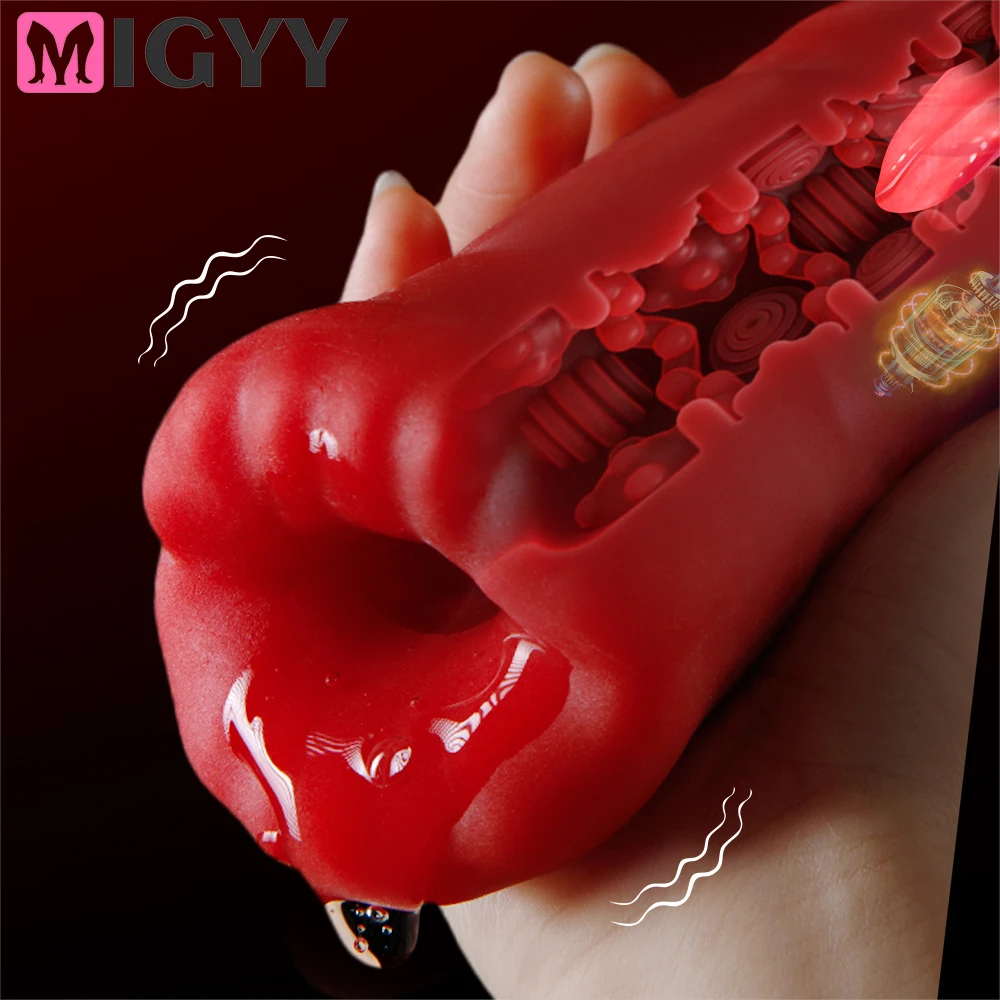 Masturbator Cup Vibration Automatic Male Blowjob Real Vagina Pocket Pussy Vibrating Bullet Penis Oral Adults Sex Toys For Man