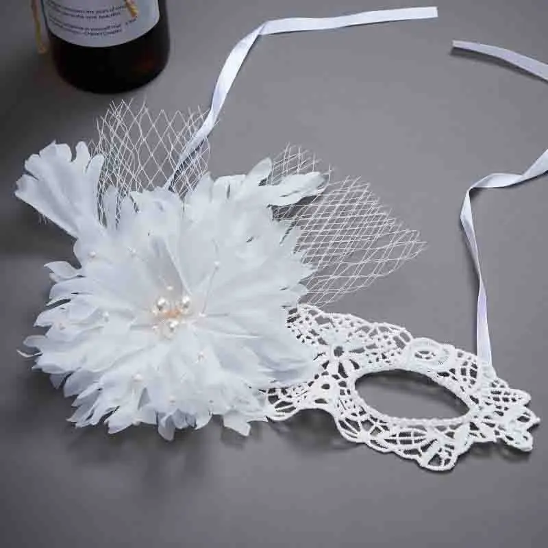 Europeu americano moda masquerade máscaras sexy flor rendas borla gradiente cosplay traje festival dia das bruxas festa de casamento barra