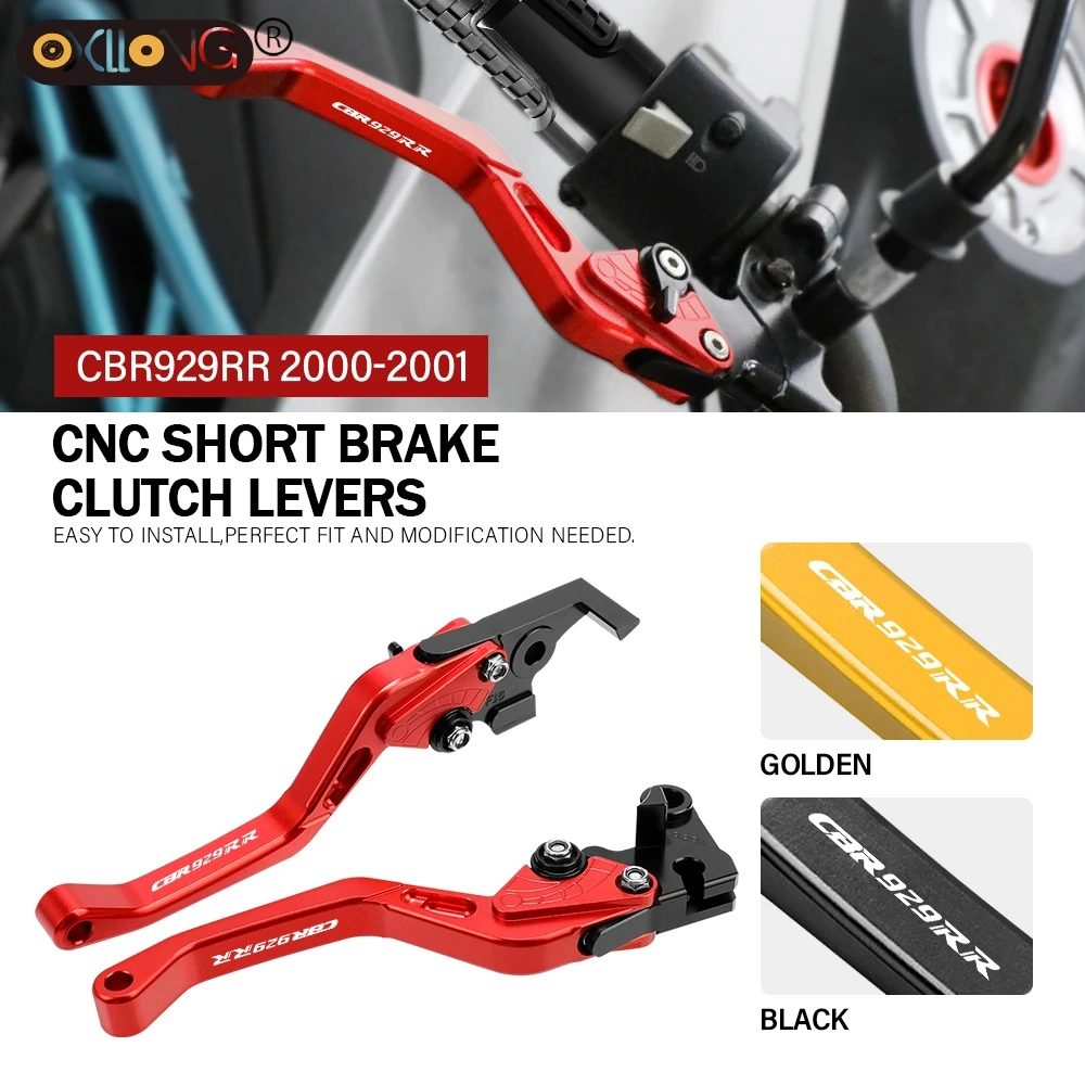 

CNC Aluminum Motorcycle Short Brake Clutch Levers Accessories Parts For HONDA CBR929RR 2000-2001 CBR 929RR CBR929 RR