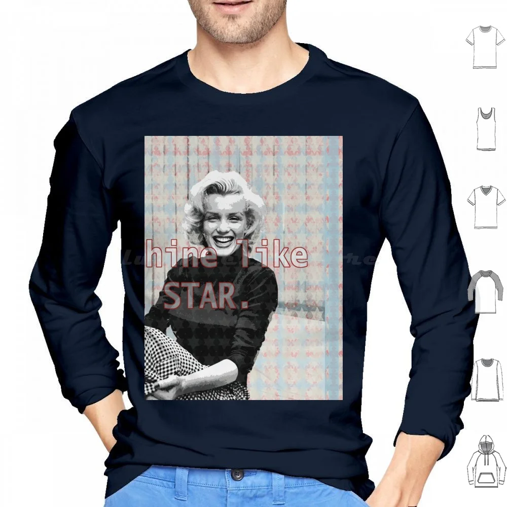 

Movie Stars _ Marilyn Monroe _ Portrait _ Shine Like A Star! Hoodies Long Sleeve Marilyn Monroe Marilyn Monroe Portrait