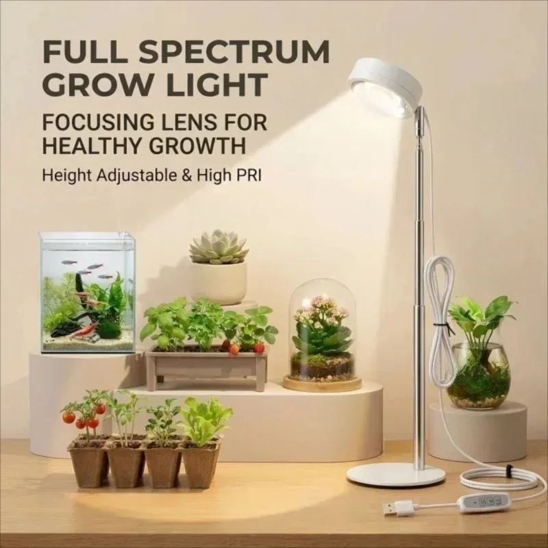 

Светодиодная лампа для растений с выпуклой линзой, 4000K, полный спектр, для выращивания цветов, аквариумов, миниатюрных ландшафтов