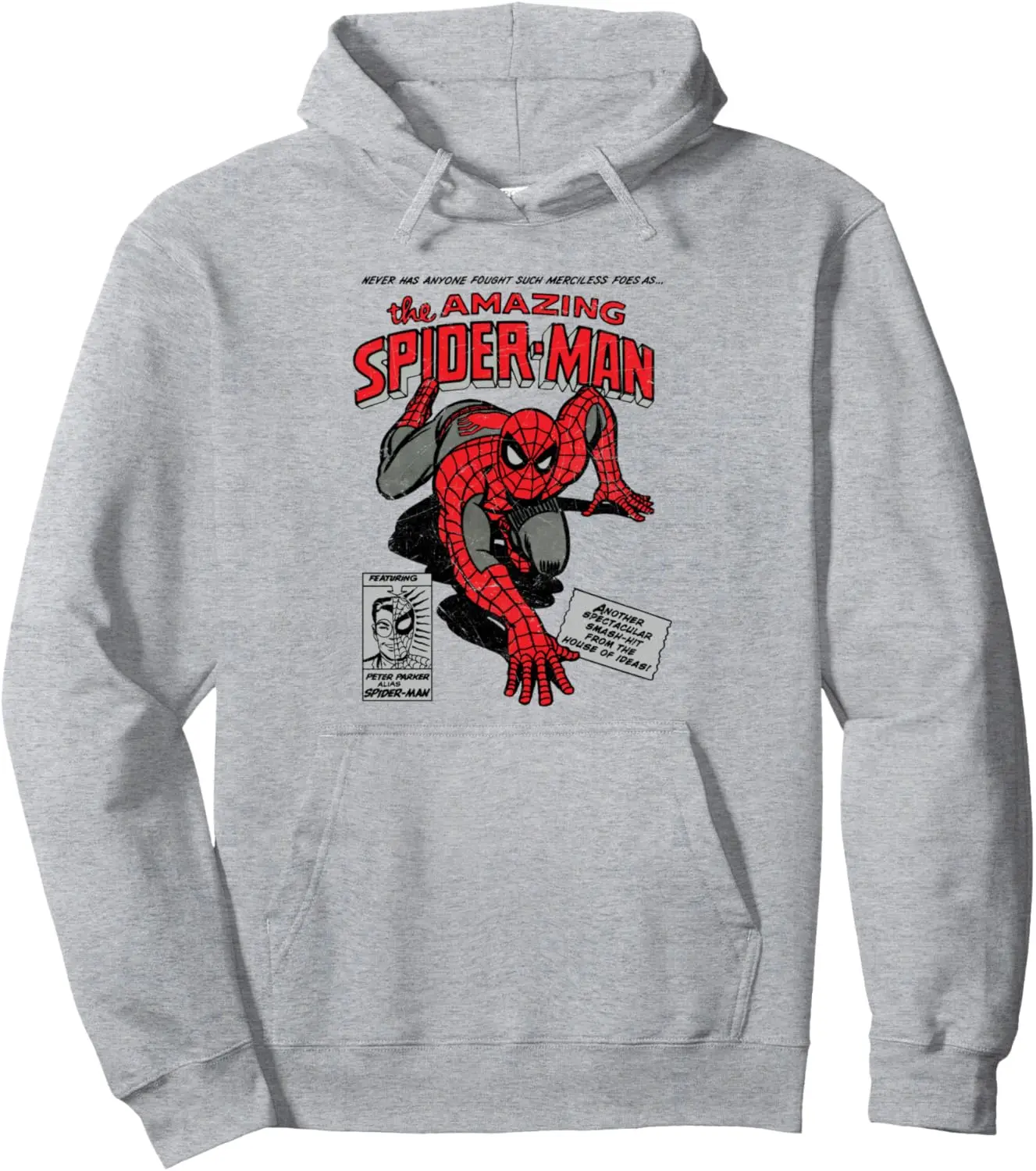 هوديي رجالي من الصوف القطني مع طباعة الرجل العنكبوت المذهل بيتر باركر تسلق تشكل تصميم النص الهزلي تصميم البدلة باللون الأحمر والأزرق #2