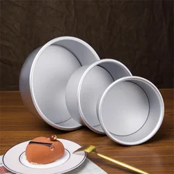 4/5/6/7/8 Inch Aluminum Round Cake Pan Set With Removable Bottom Alloy Chiffon Cake Mold Mousse Bread Toast Baking