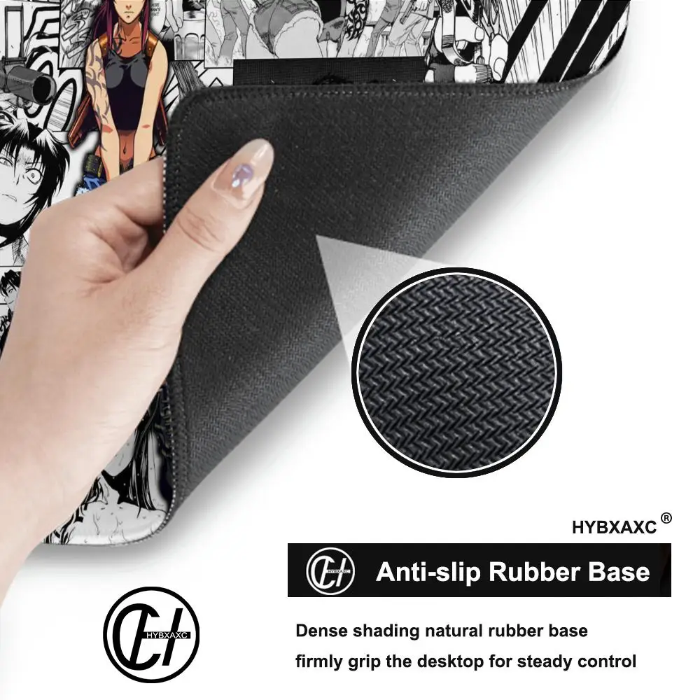 لوحة ماوس لاجون سوداء أنيمي ريفي بالالايكا إيدا روكورو كبير XXL بو لوحة ماوس لوحة مفاتيح مانغا للكمبيوتر لوحة مفاتيح ملحقات مكتب حصيرة