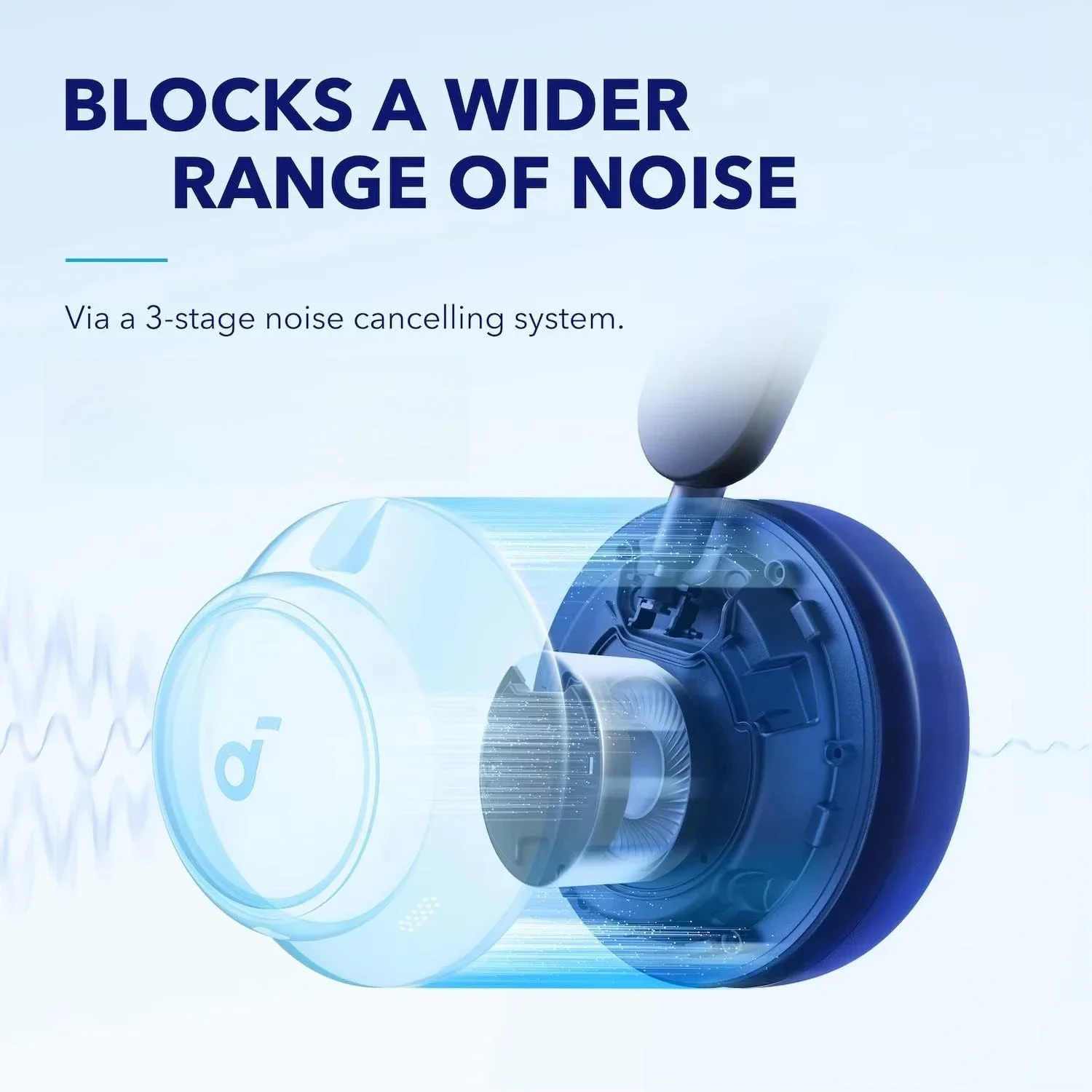 Hot Selling Space Q45 Active Noise Cancelling Headphones 50H Playtime Hi-Res Wireless Audio Comfortable Fit Clear Calls