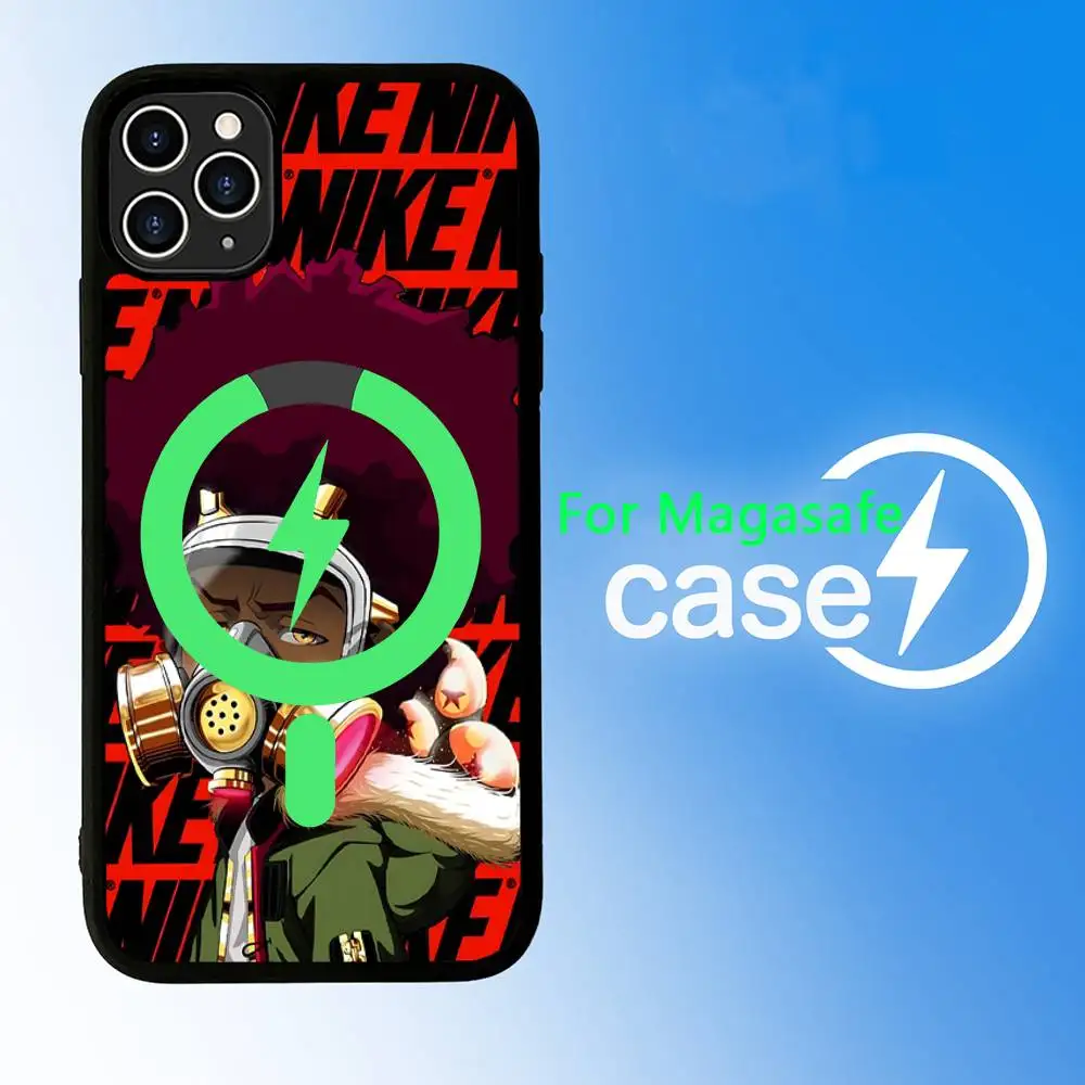 Huey Freeman Boondocks Magnetic For Magsafe Phone Case For IPhone 17 Air 16 Pro Max 15 14 13 12 11 Protective Cover