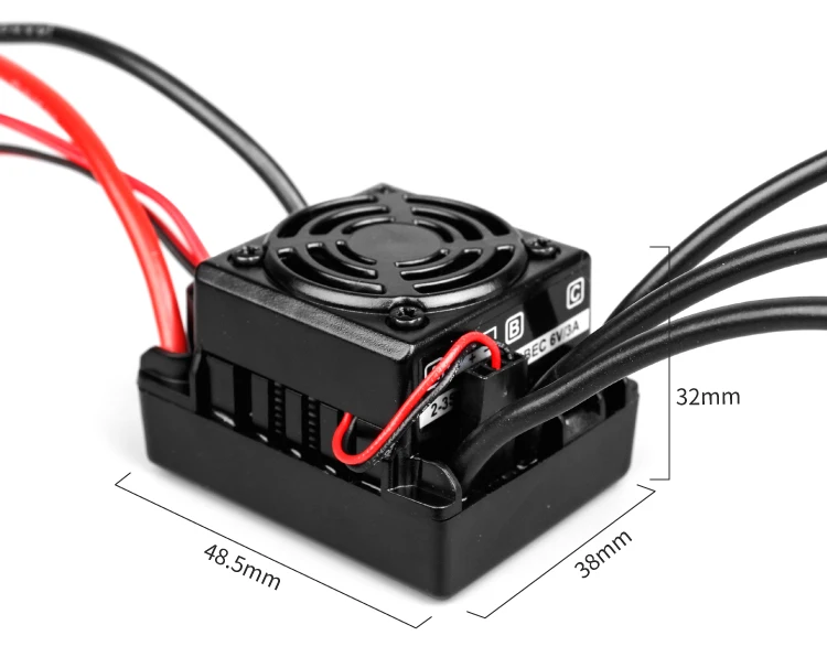 WP SC8 120A Box Waterproof Brushless ESC Speed Controller 2-4S Lipo Fit 3660 3674 Motor For 1/10 1/8 RC Car