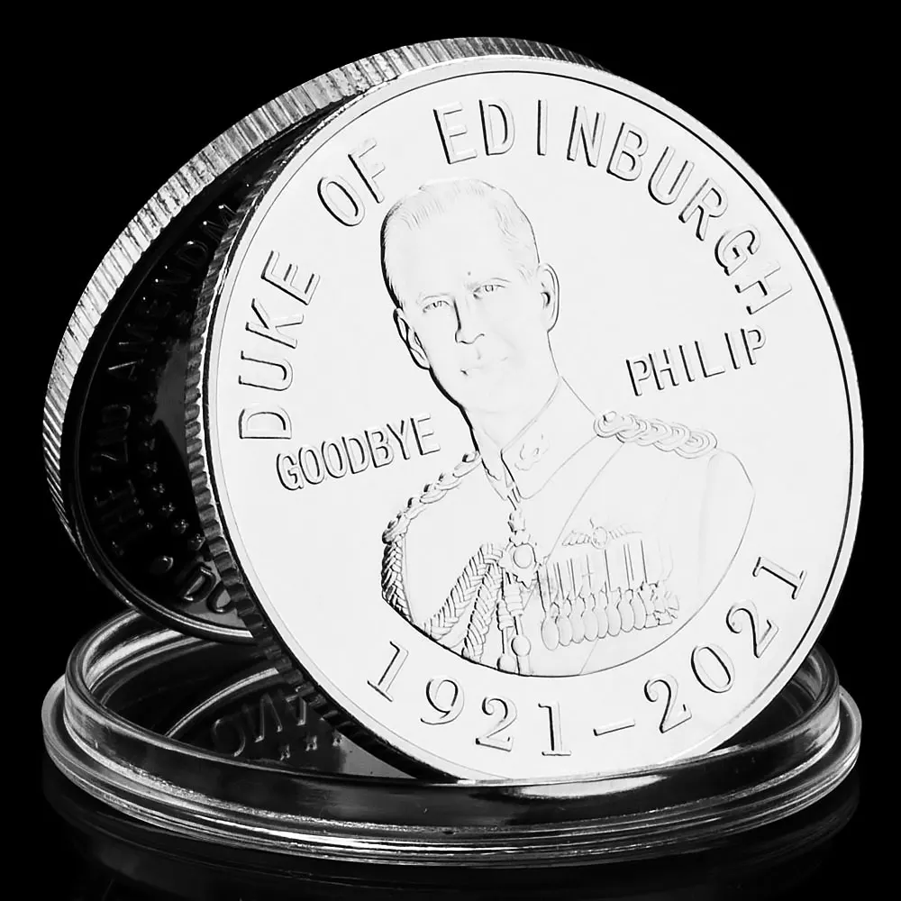 1921-2021 Duke Of Edinburgh Souvenir Coins Silver Plated Goodbye Philip Collection Coin Gift Metal Craft