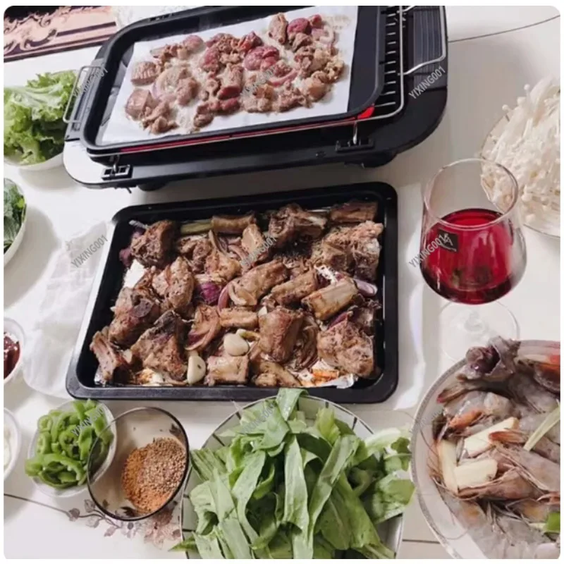 Portable Smokeless Electric Grill Household Indoor Barbecue Cooking Oven