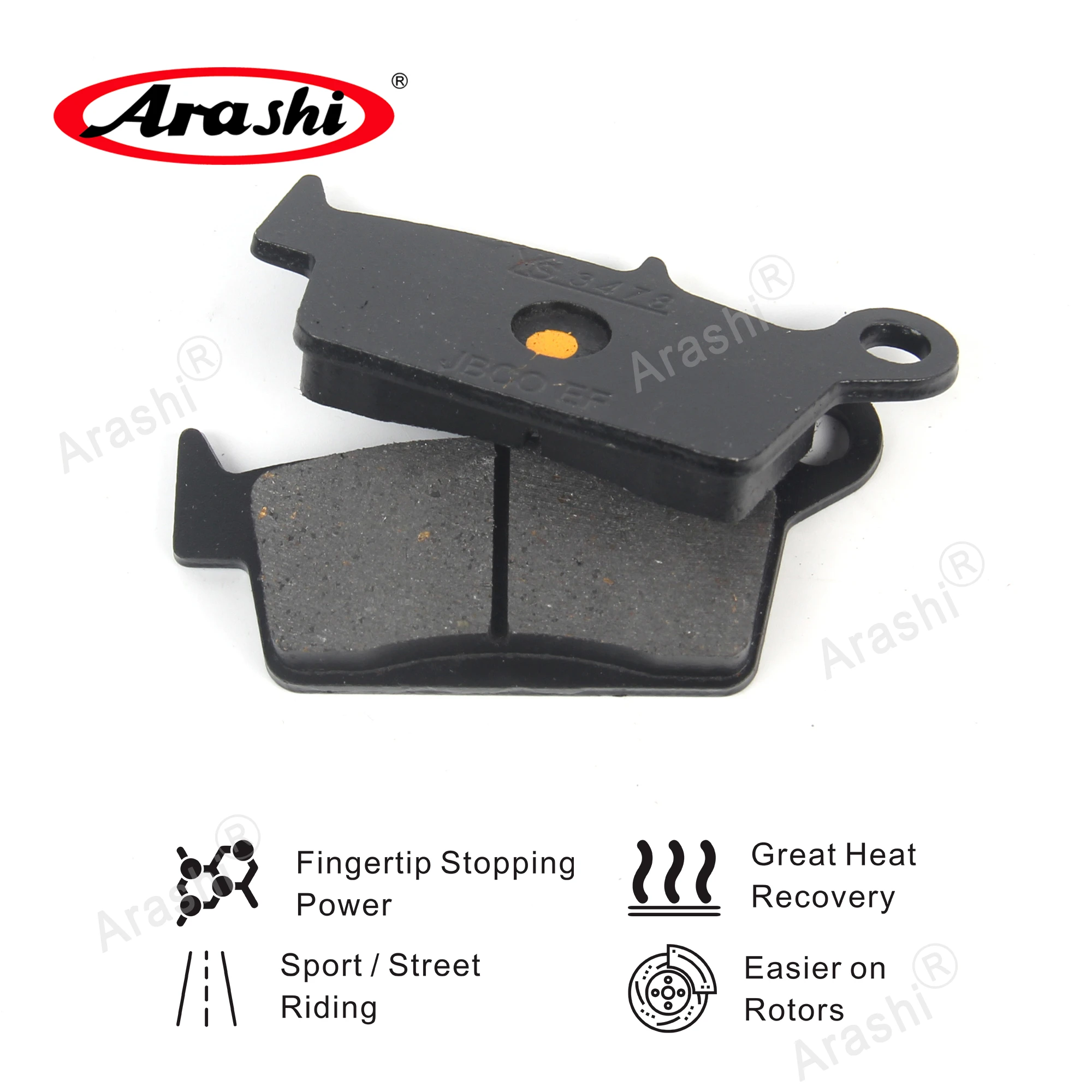 Arashi Rear Brake Pads For YAMAHA YZ125 YZ250 1998-2002 / WR250 WR426 2001-2002 / WR400 1999-2001 / YZ426 2000-2002