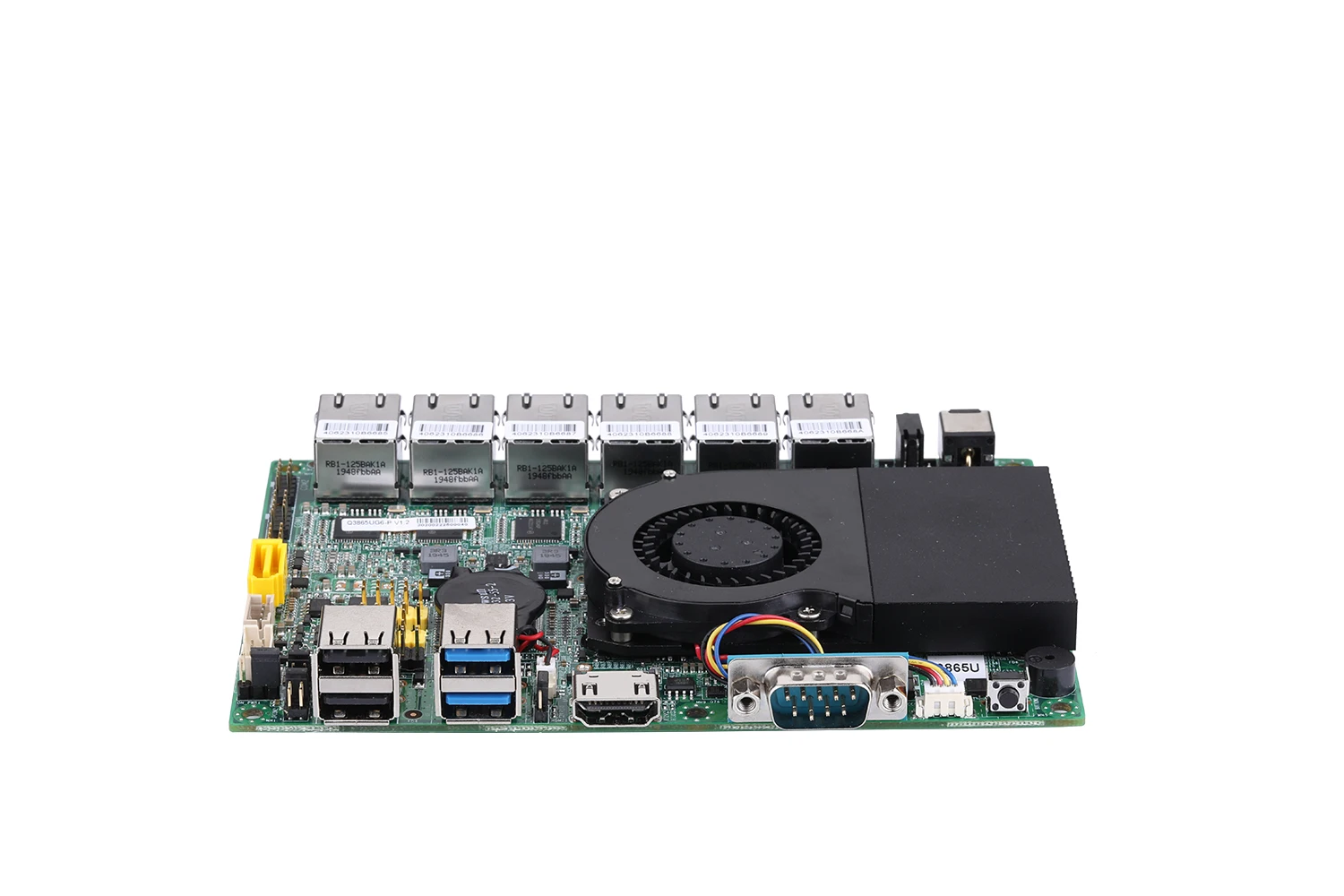 QOTOM MB3U623-0600 Q500G6 اللوحة الأم للكمبيوتر الصغير Celeron/Core i3 i5 i7 148*104 مللي متر تيار مستمر 12 فولت 6 x I210 جيجابت LAN WIN10/Linux