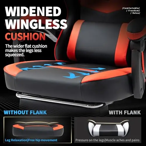 High-Back PU Leather Gaming Ch - Gaming Chair Lumbar Pillow บทวิจารณ์และราคา
