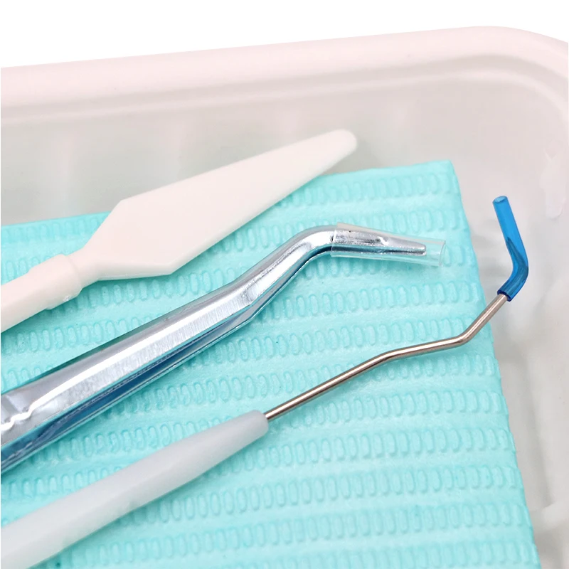 

Dental Disposable Oral Package Mouth Mirror Tweezer Probe Instrument Box Disposable Plastic Dentist Tray