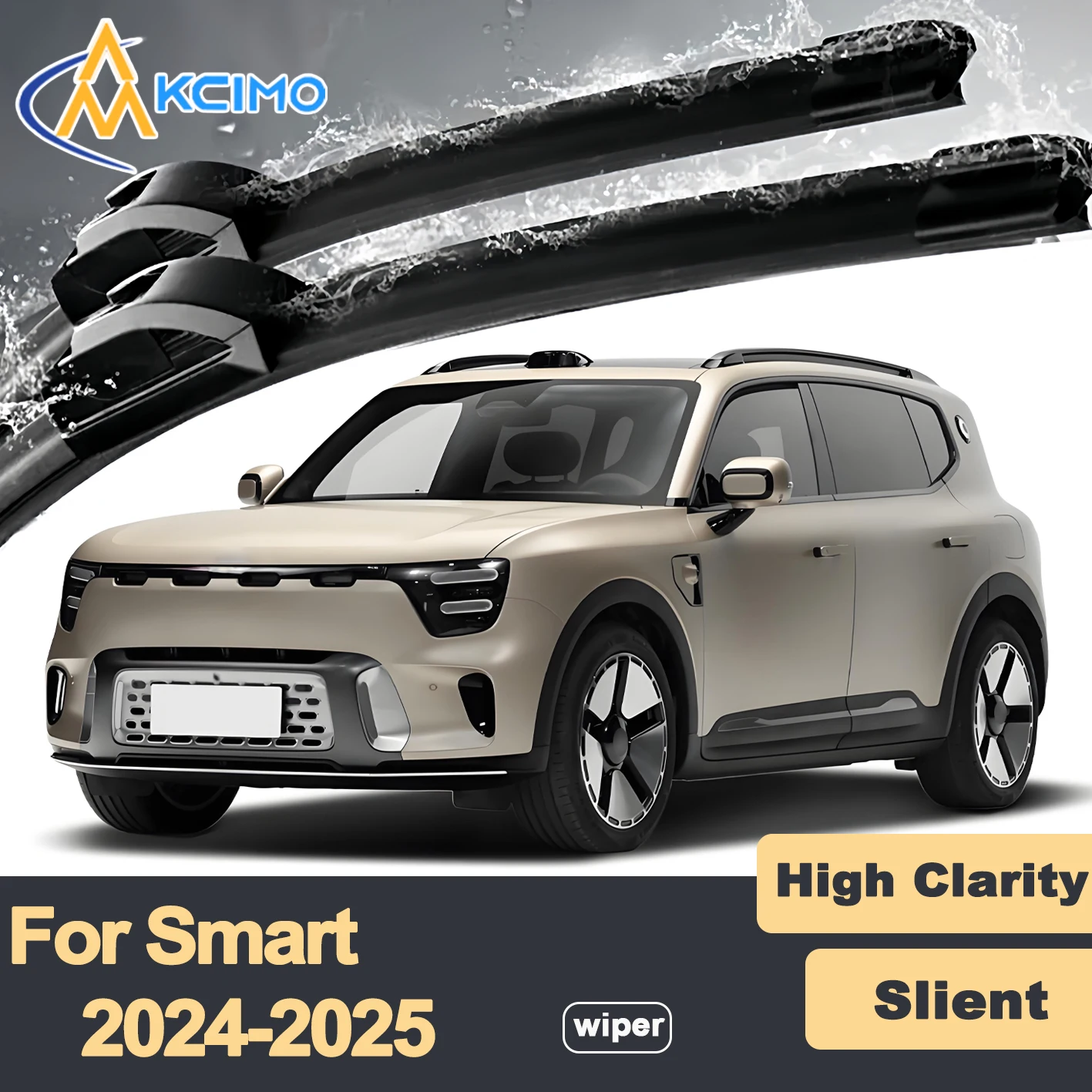 

Premium Rubber Durable Silent Windshield Wiper Blades 2pcs for Smart #5 2024-2025 Front Wiper Blades Set